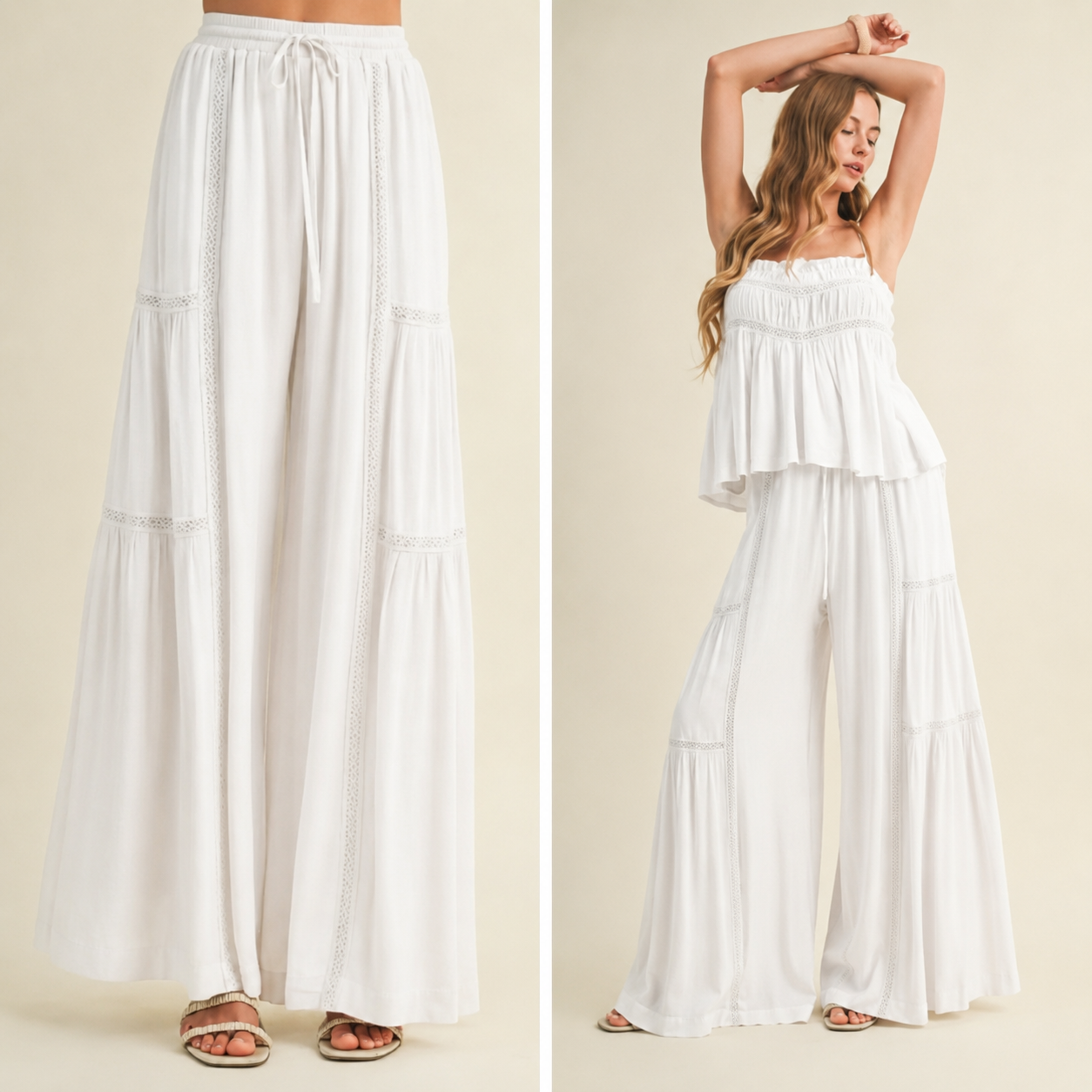 Lace Inset Pants