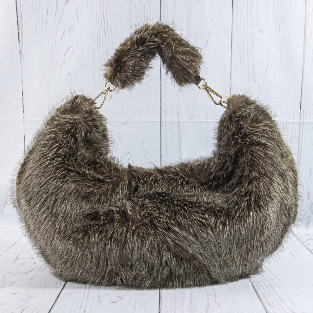 Soft Plush Oversized Hobo Bag