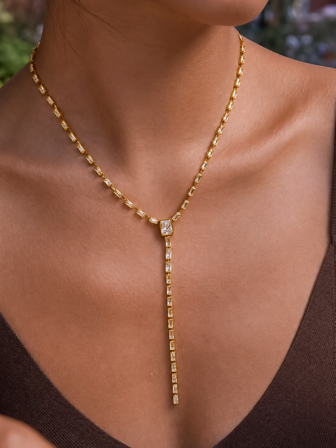 Lariat Necklace ( Non Tarnish )
