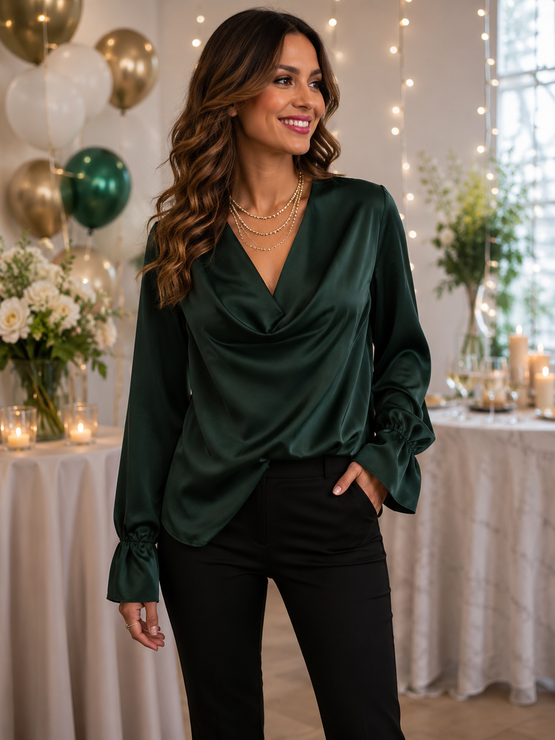 LaLa Green Blouse