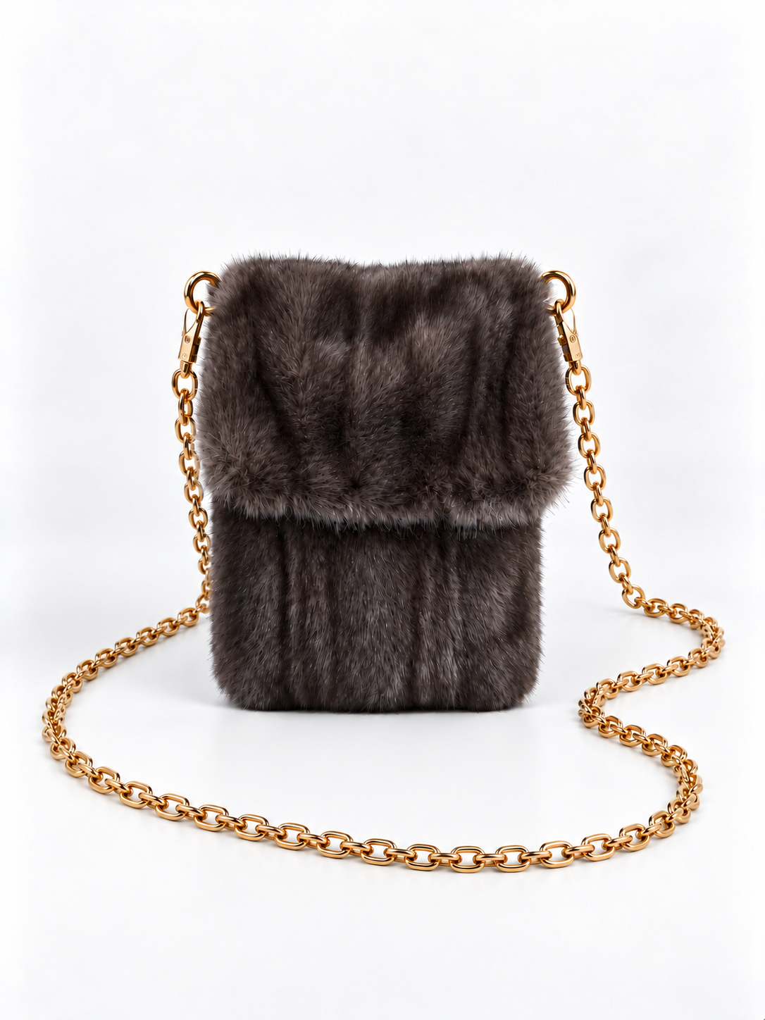 Sagg Faux Fur Chain Crossbody Bag