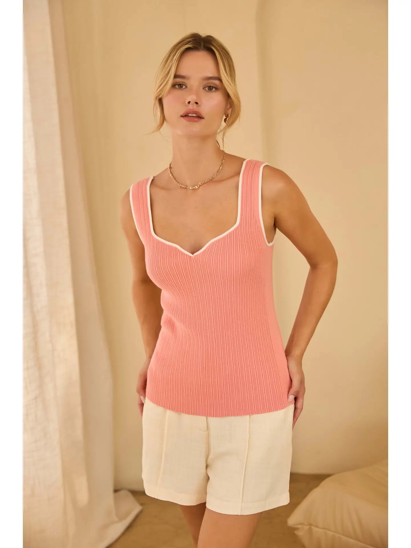Coral Knit Tank