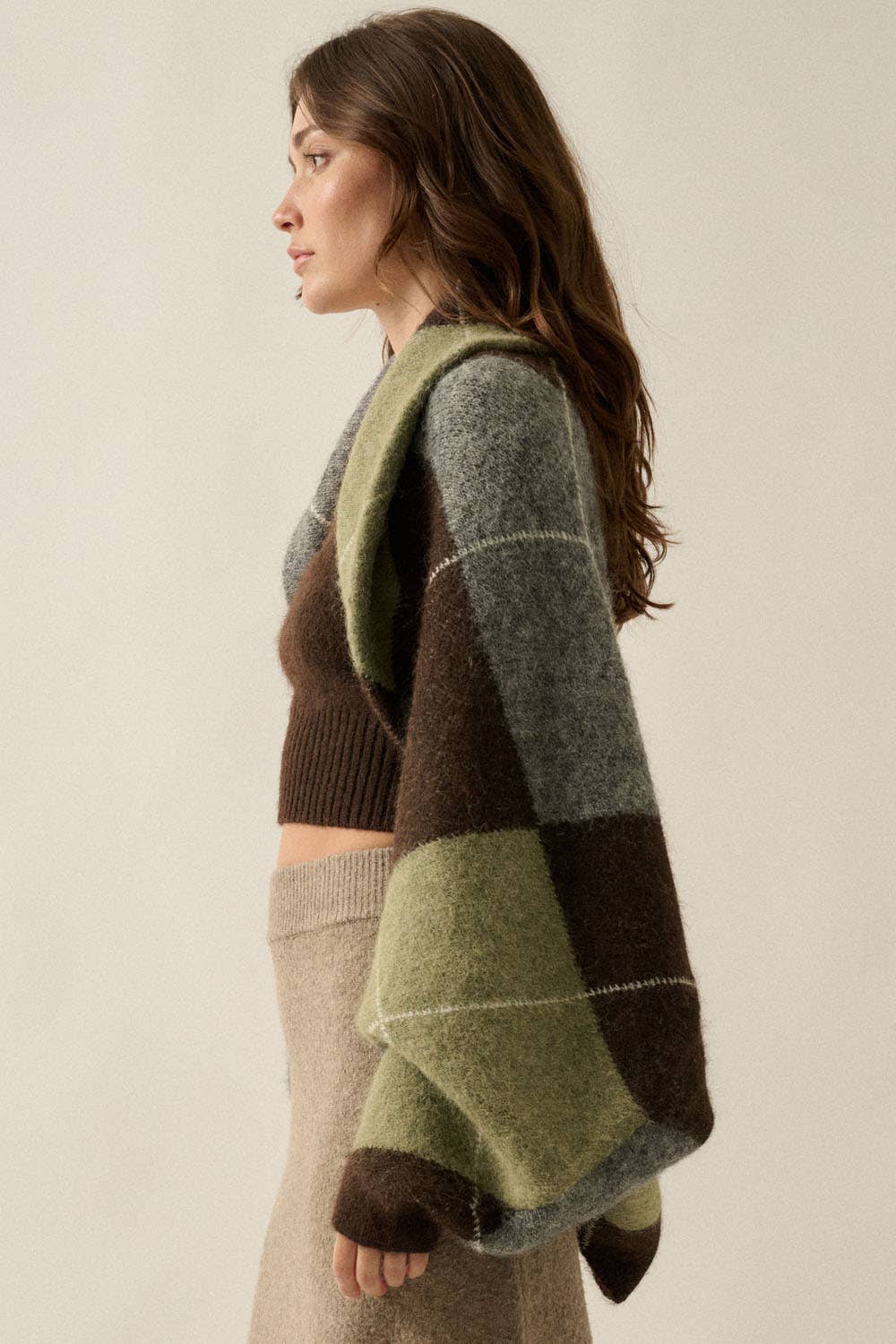 Argyle Jacquard-Knit Cardigan