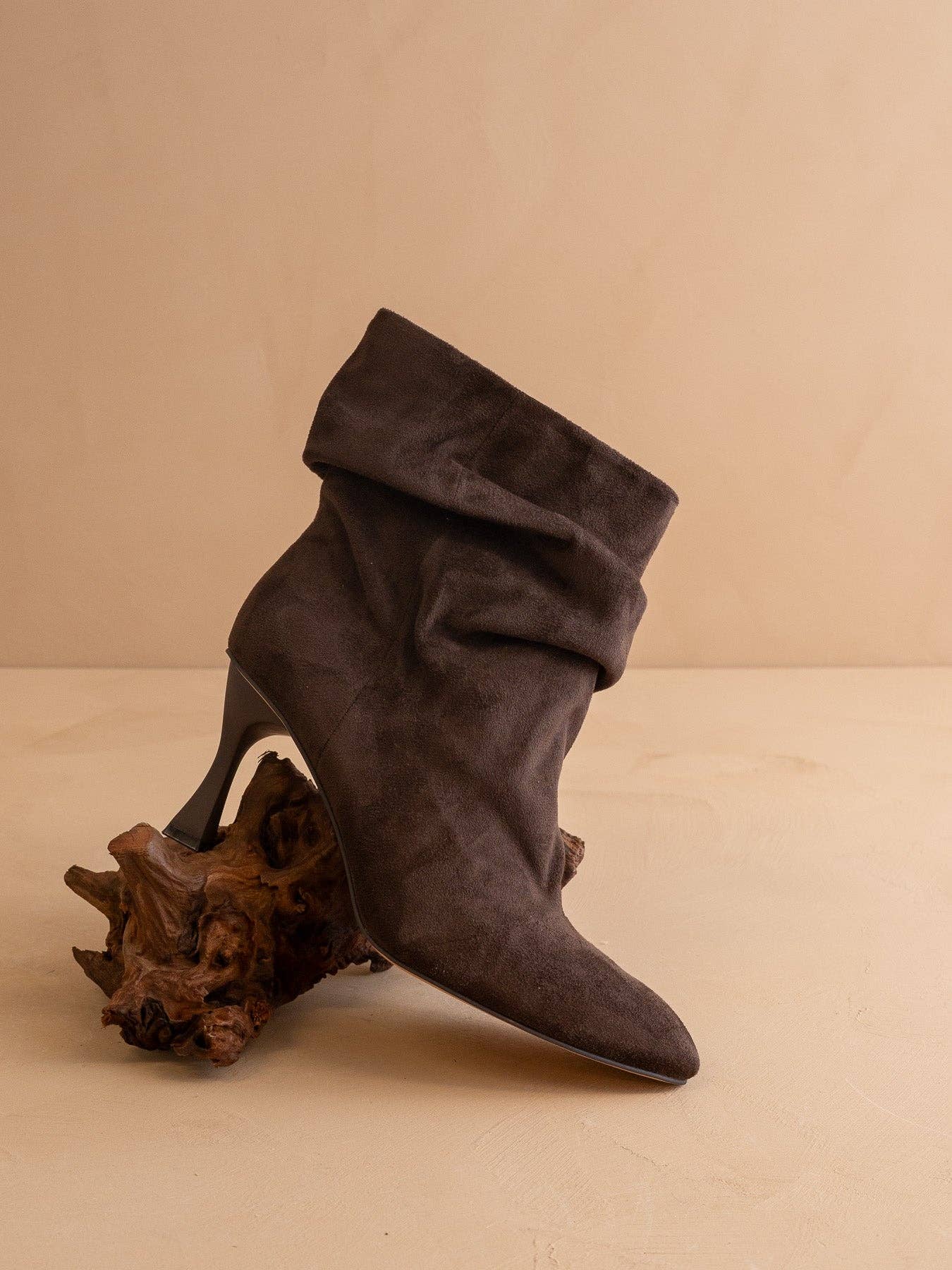 The Gina | Coffee Slouch Heel Fall Bootie