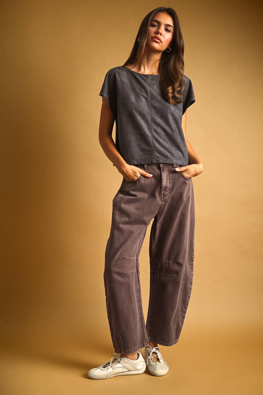 SUEDE CROP TOP