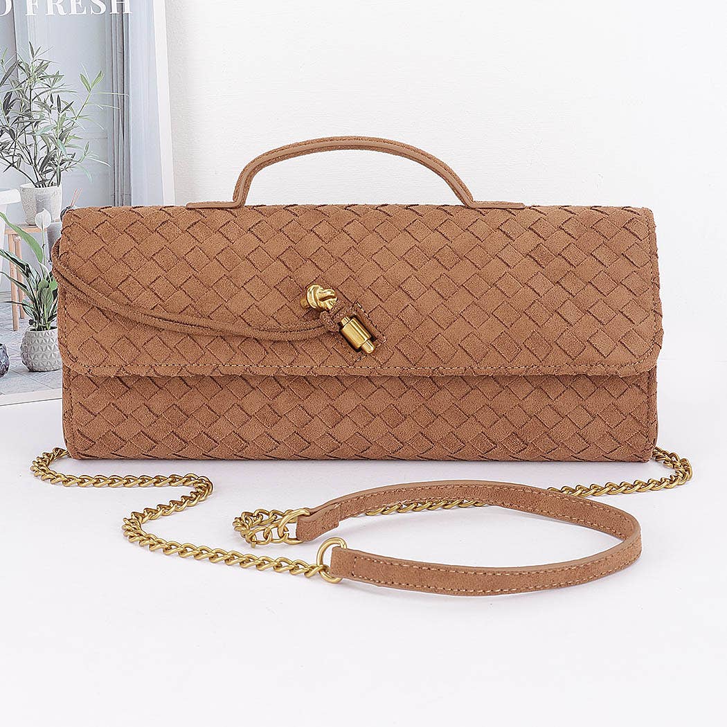 Vegan Suede Braided Bag