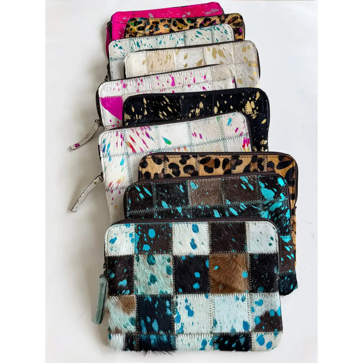 Cowhide Accessory Bag Pouch Genuine Hair-On Hide Makeup Bag