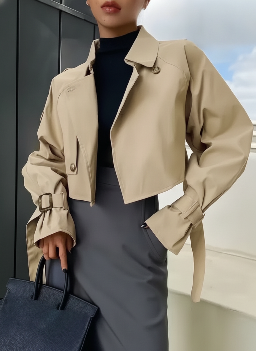Cropped Trench Coat