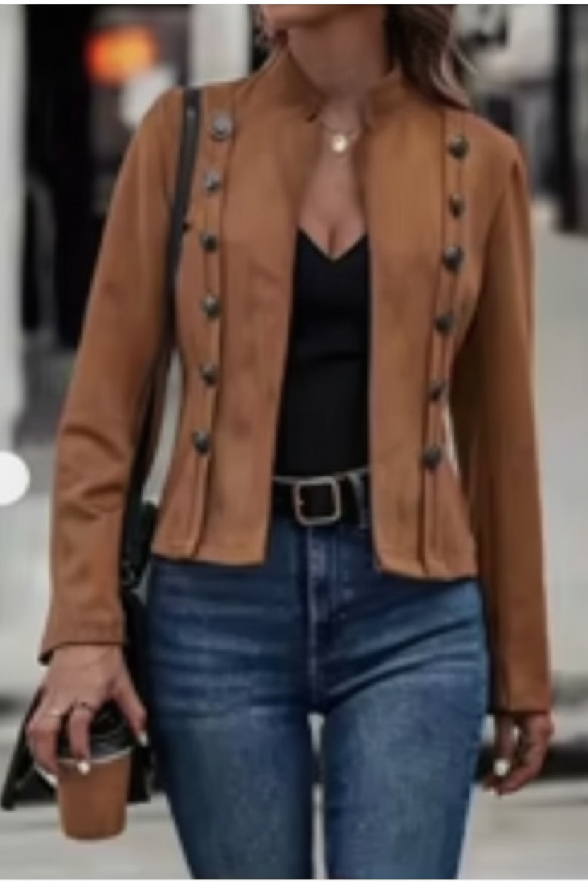 Vegan Leather Suede Jacket