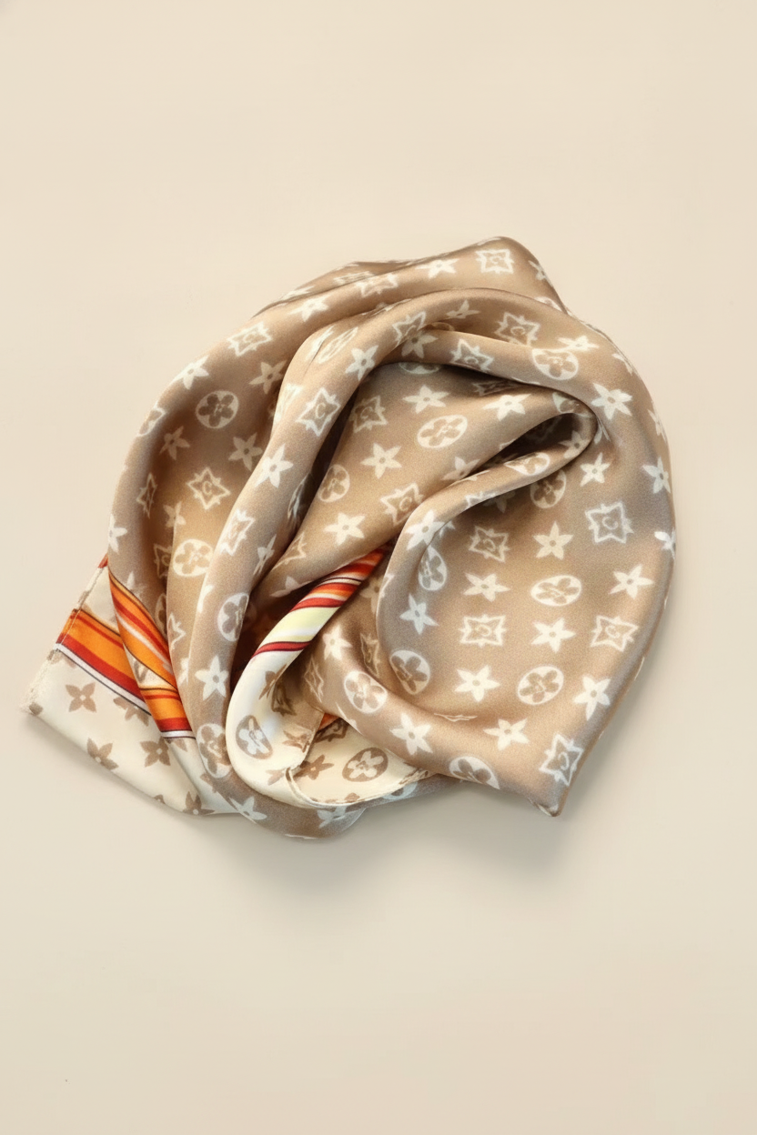 Printed Satin Scarf