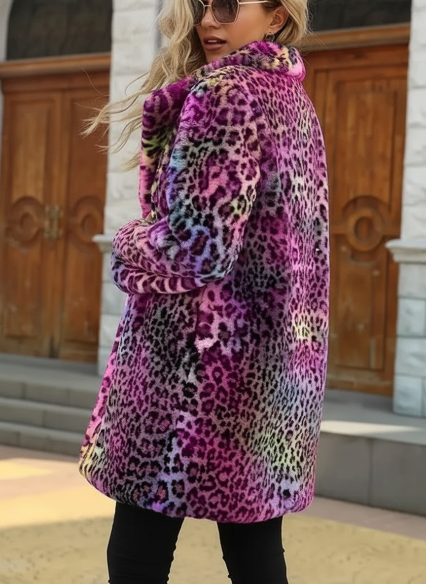 Leopard Faux Fur Coat