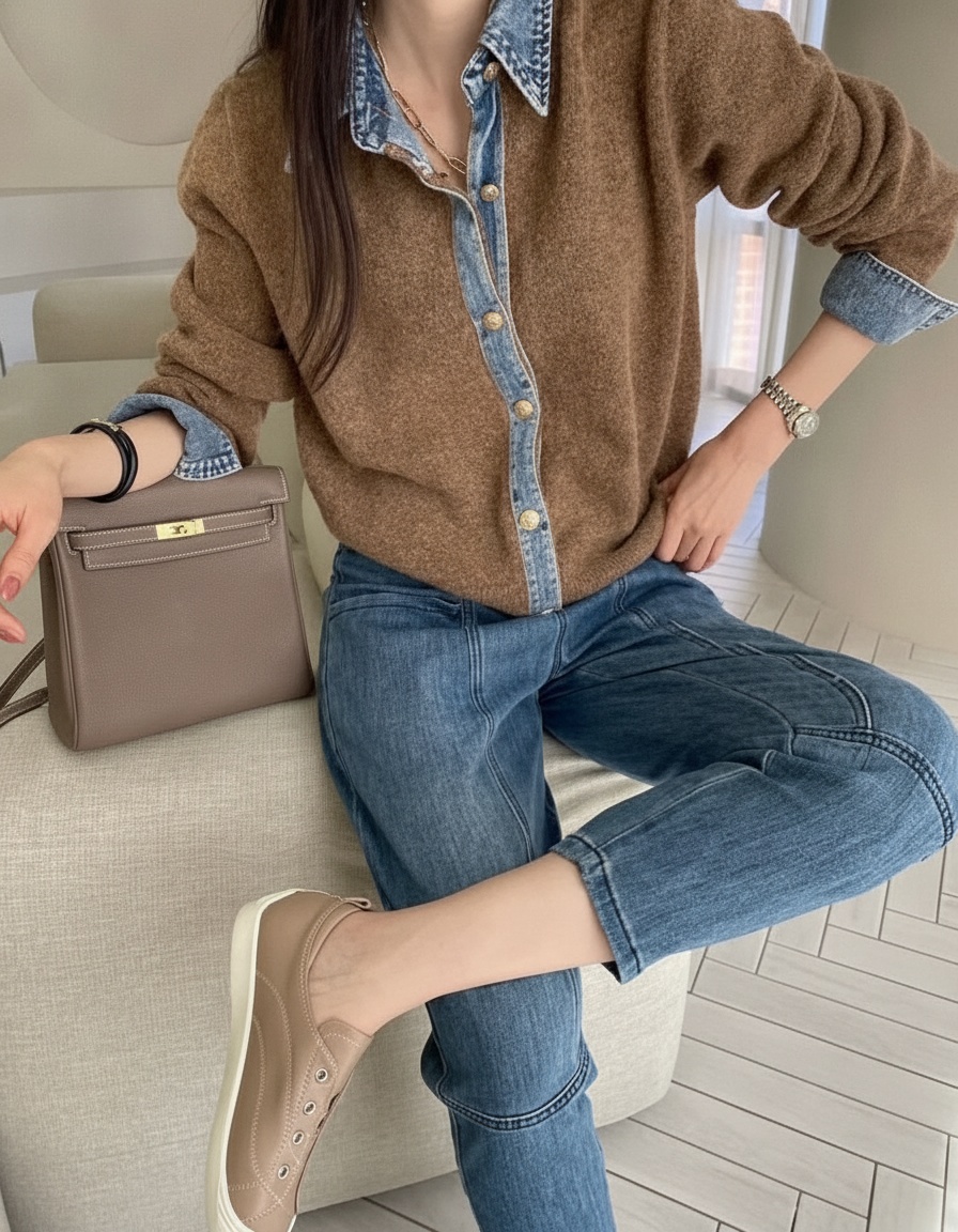 Denim Mix Sweater