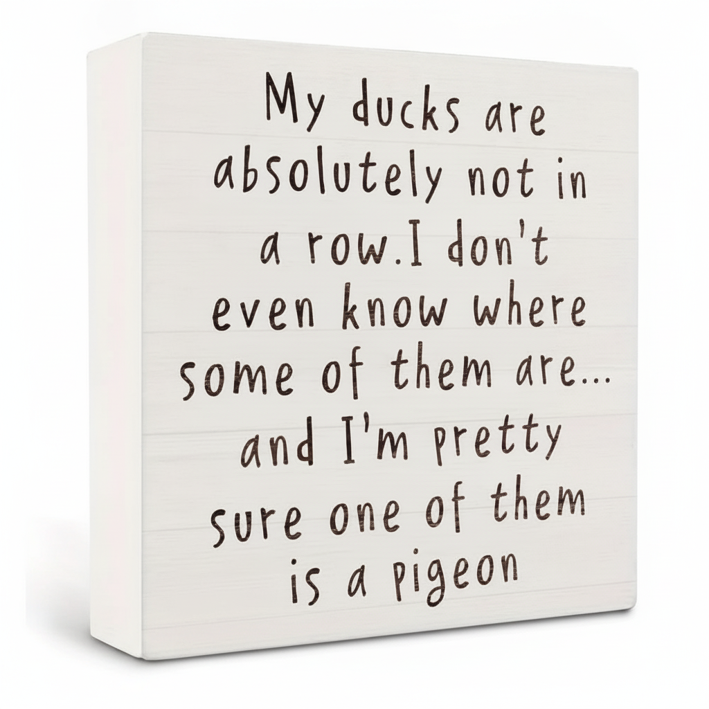 Ducks In A Row Sign