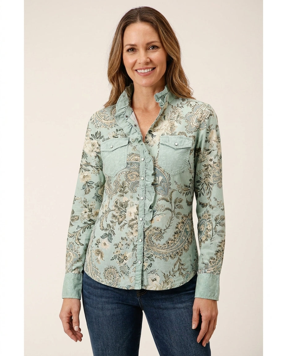 Western Ruffle Blouse