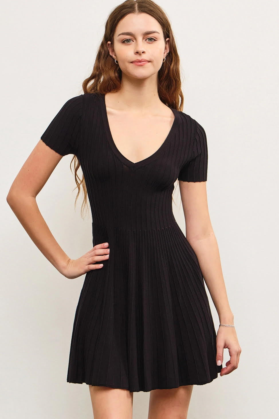 Pintuck Sweater Dress