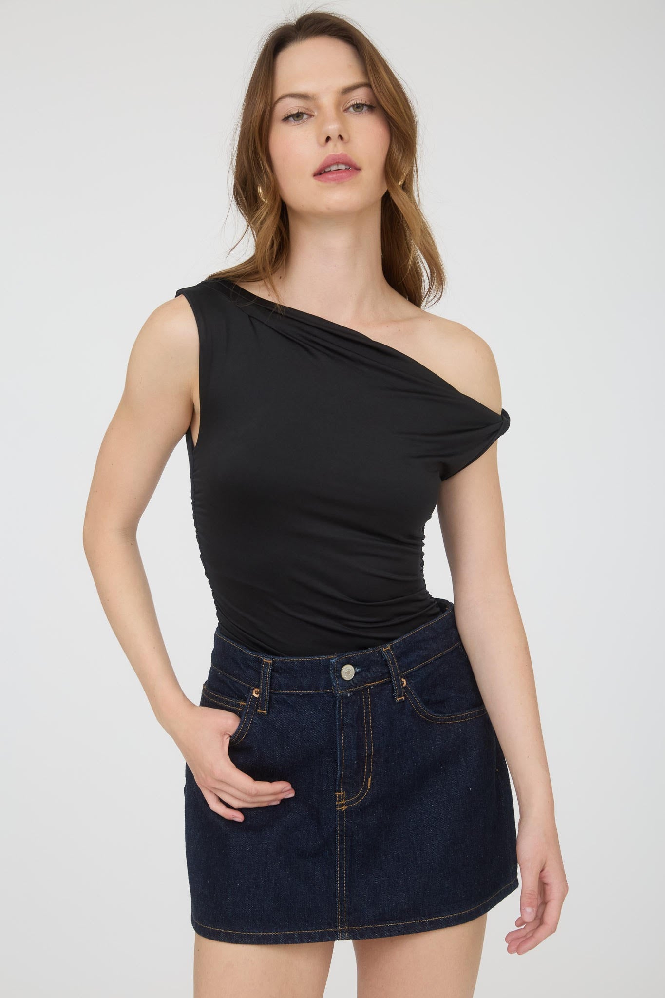 Asymmetrical Off Shoulder Top