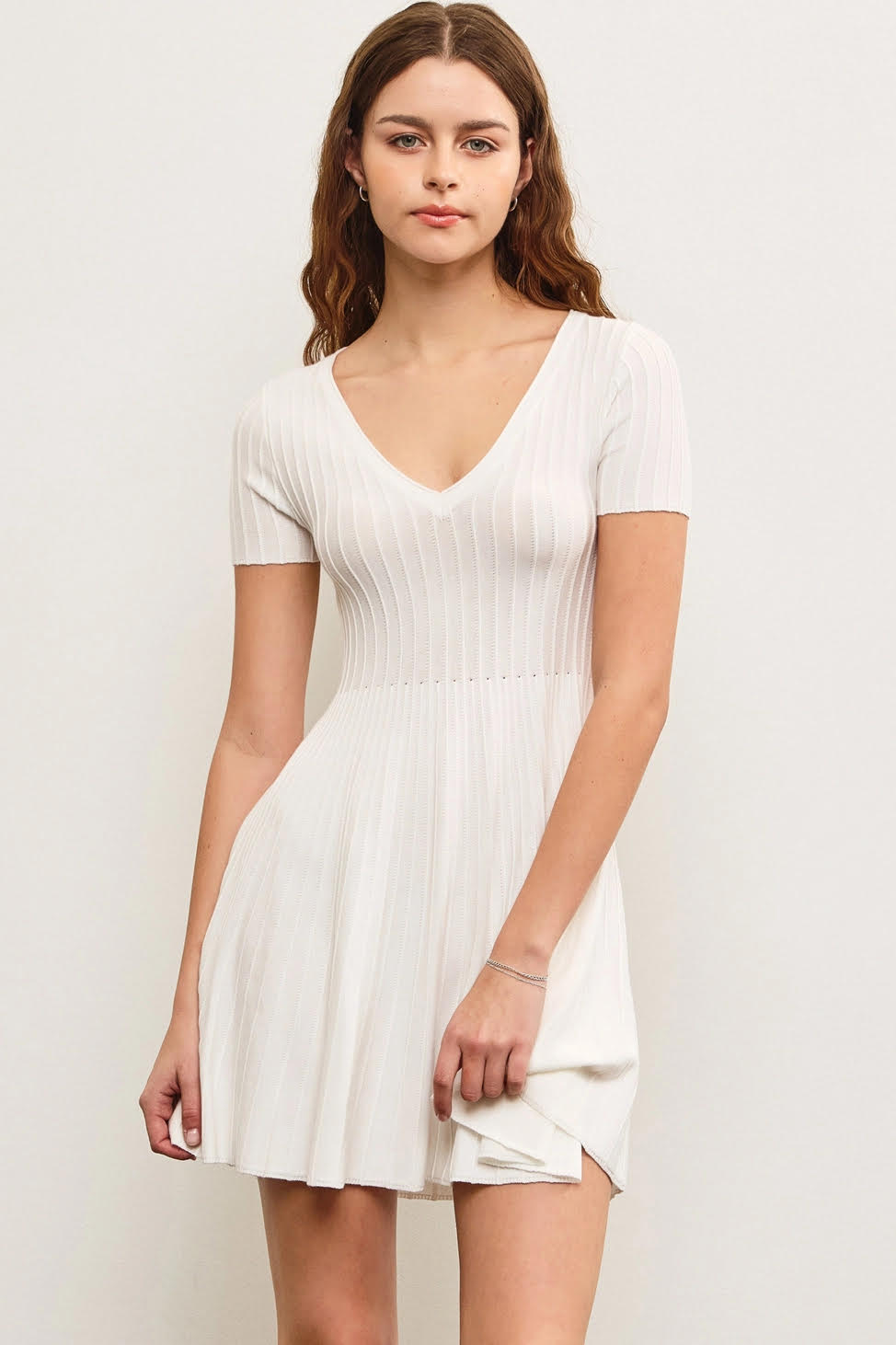 Pintuck Sweater Dress