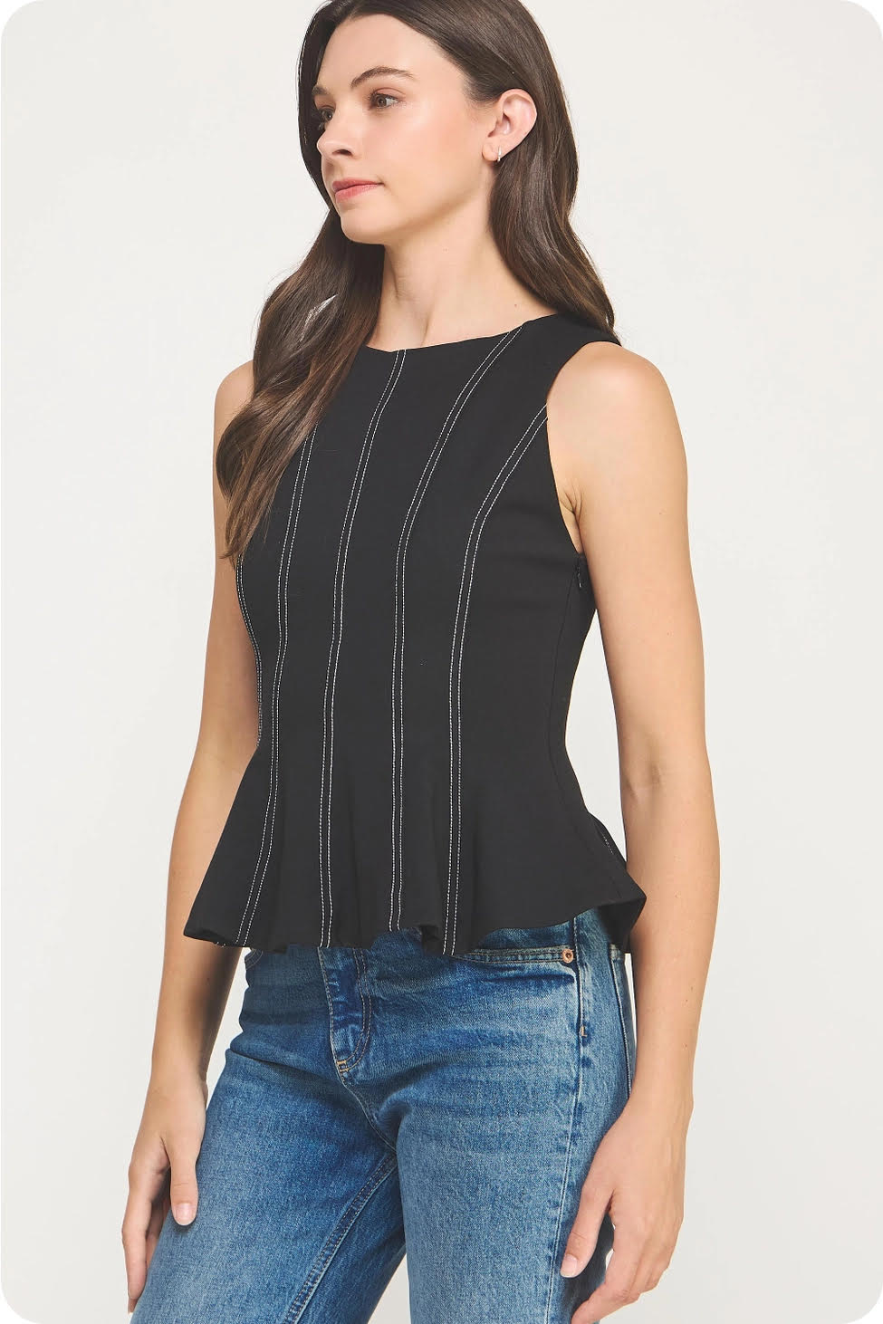 Peplum Pointe Top