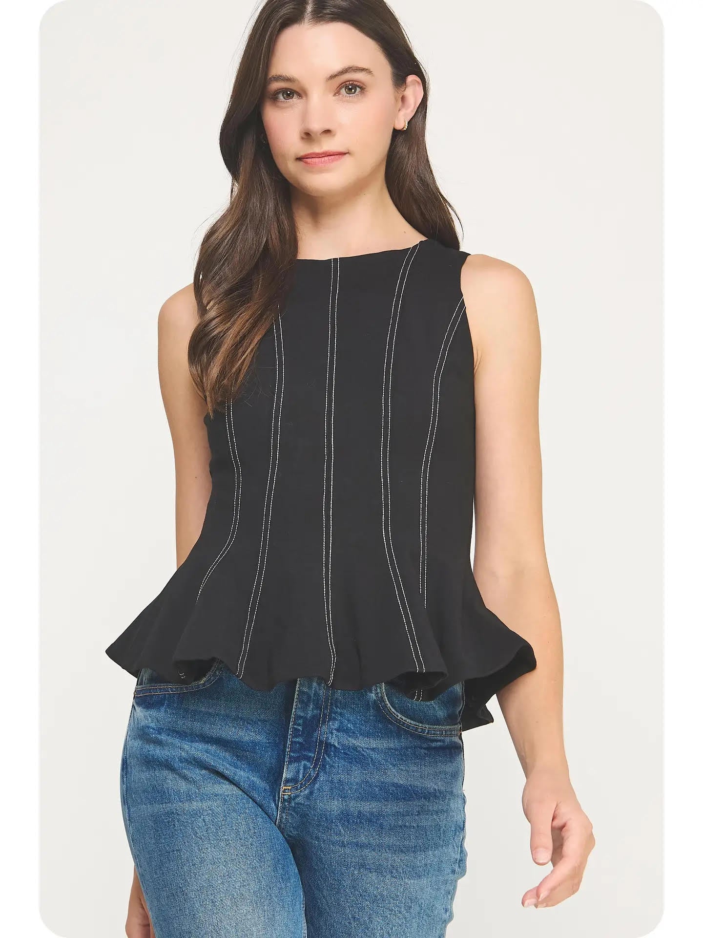 Peplum Pointe Top