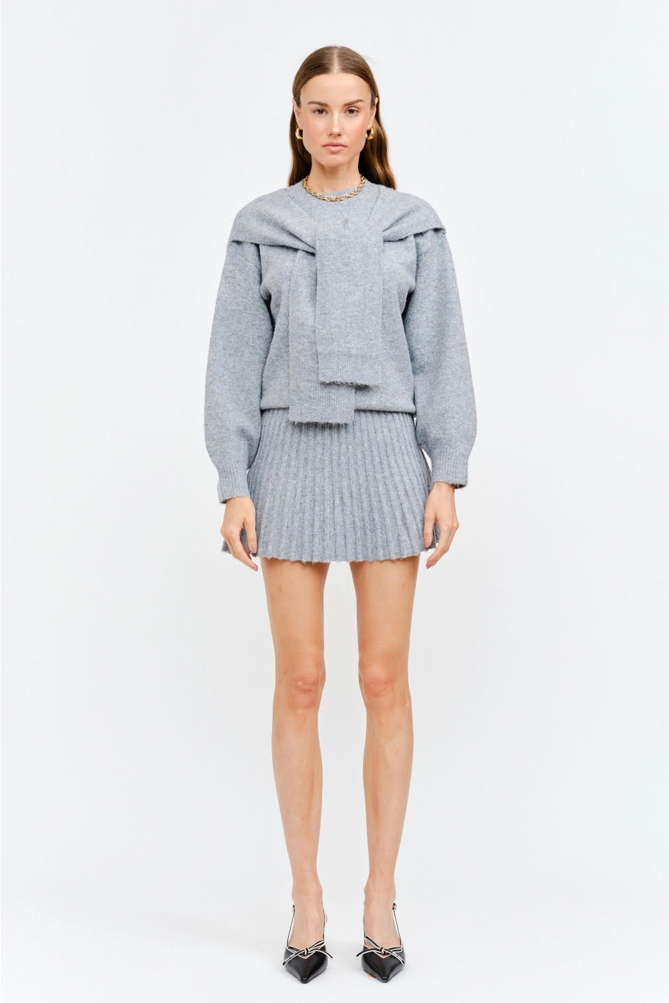 Tie Pullover Sweater