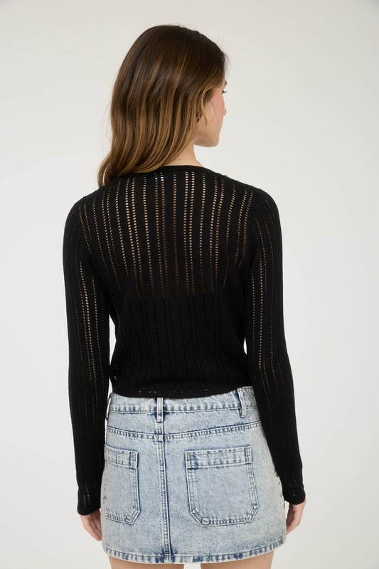 Sheer Ribbon Cardi