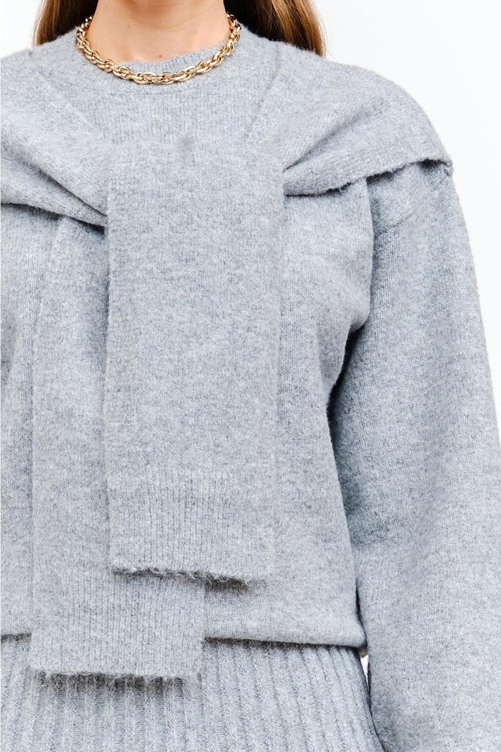 Tie Pullover Sweater