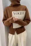 Button Up Waist Turtleneck