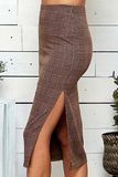 Plaid Is Hot Slit Skirt