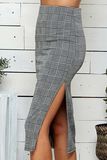 Plaid Is Hot Slit Skirt