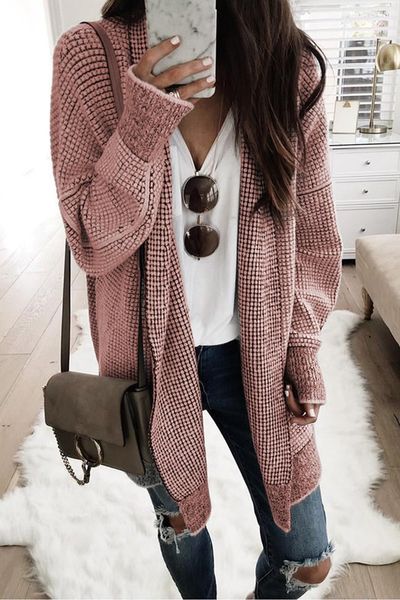 Long Waffle Cardi