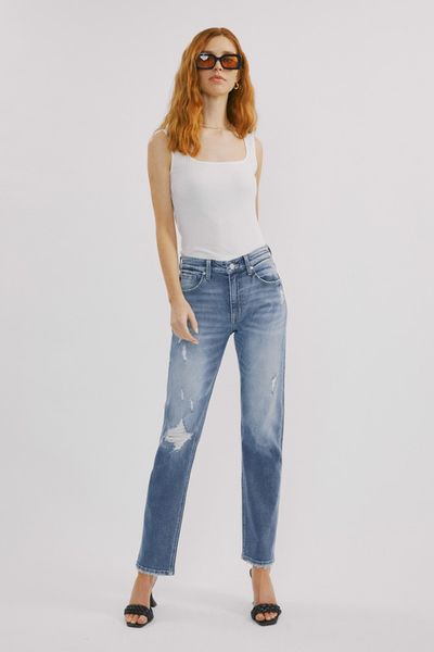 Kancan Straight Fit Boyfriend Jeans