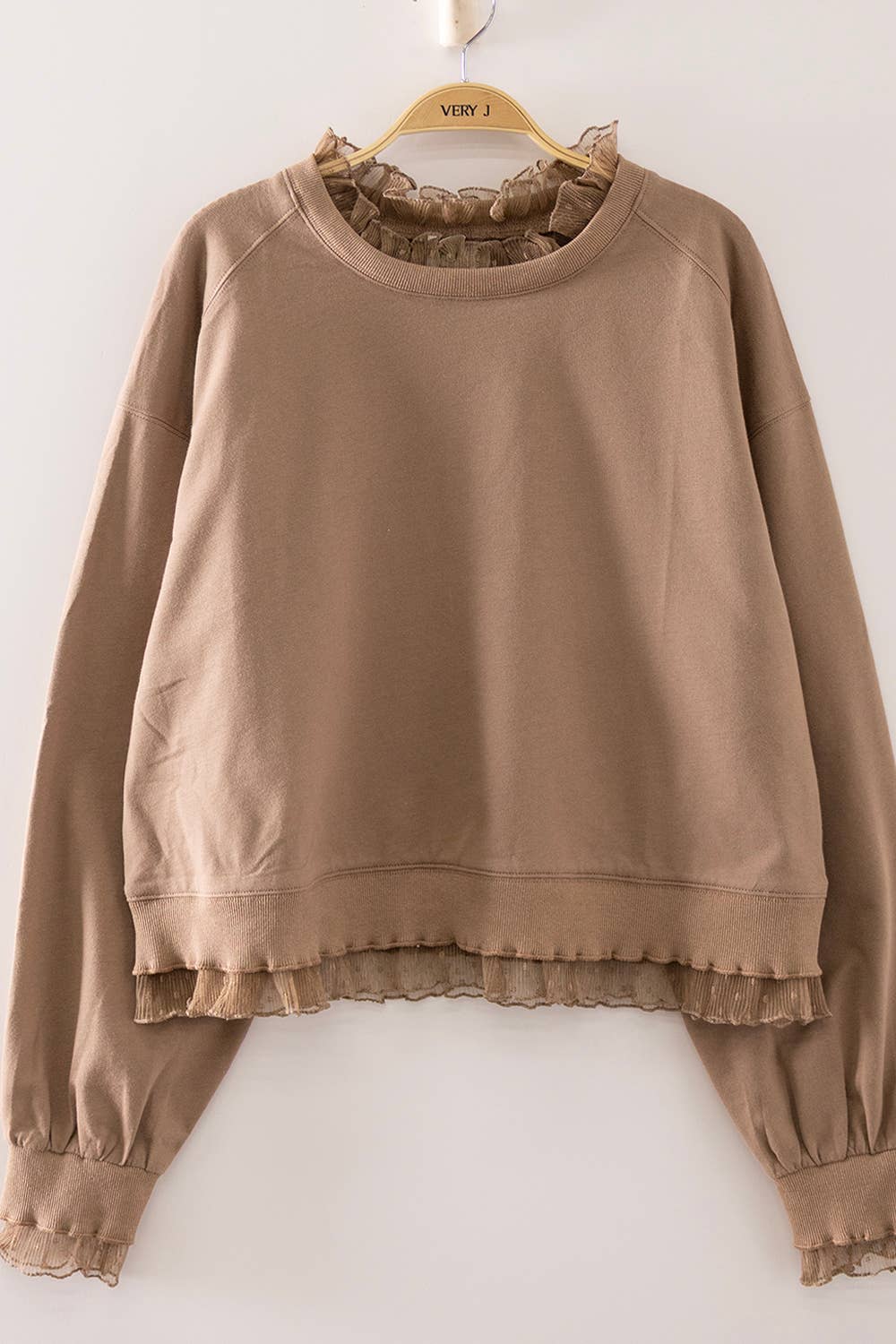 Lace Layered Sweatshirt