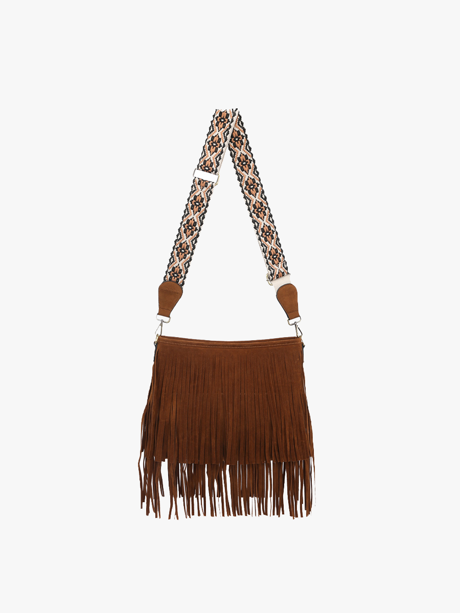 Sadie Suede Fringe Crossbody Bag