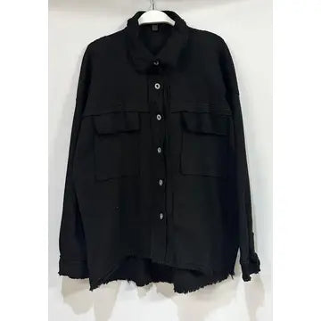 Raw Edge Shacket
