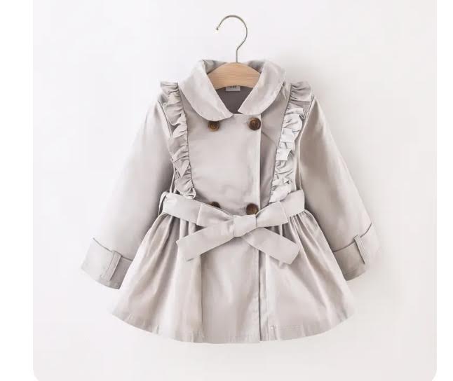 Baby Ruffle Trench Coat