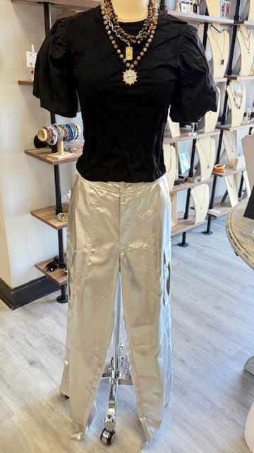 Silver Cargo Pants