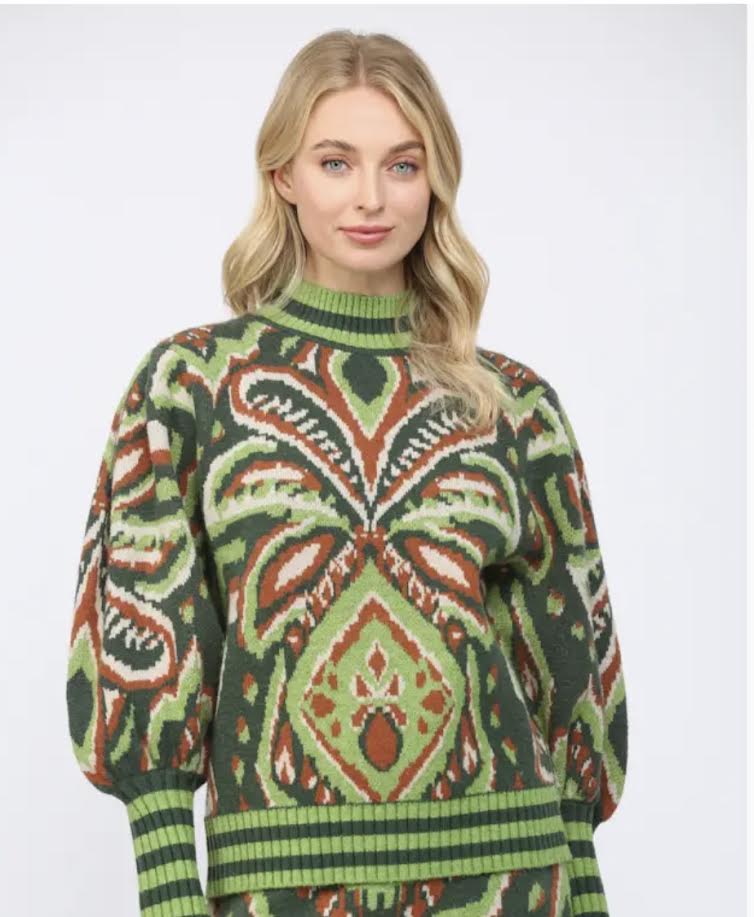Palm Tree Knit Sweater