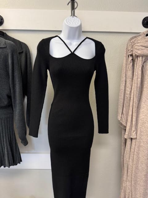 Bodyhugging LS Sweater Dress