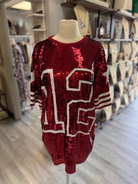 Red Sequin Dress