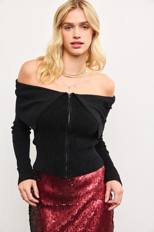 Zip Metallic Top