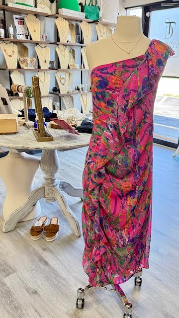 1 Shoulder Ruffle Dress