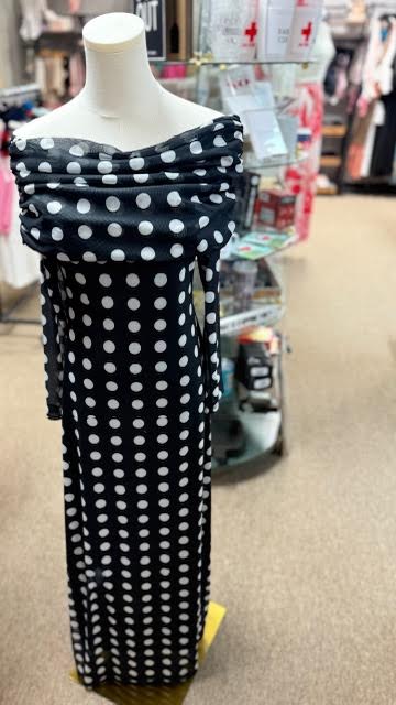 Shoulder Polka Dot Dress