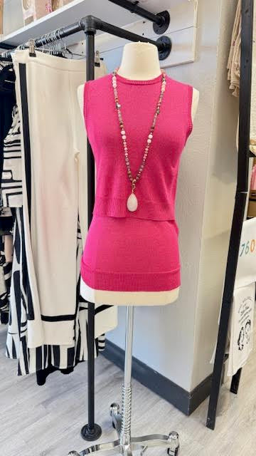 Double Layered Sleeveless Sweater