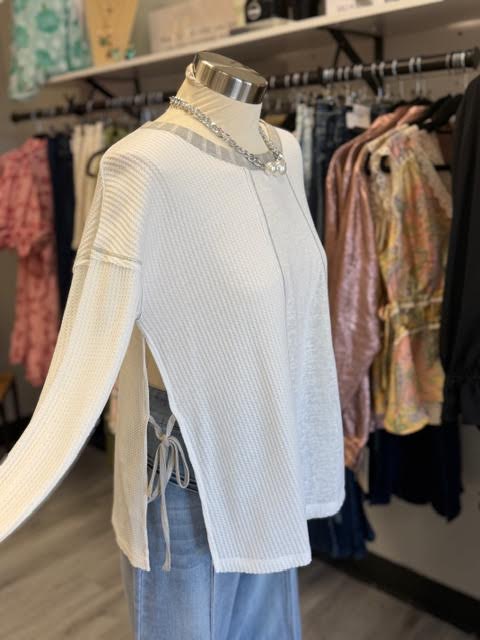 Side Slit Texured Top