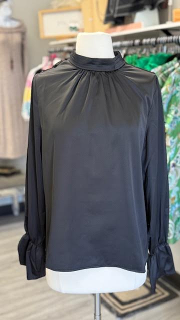 Satin Puff Sleeve Top