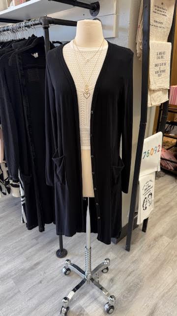 Front Button Midi Cardi