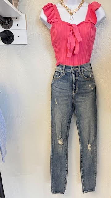 Distressed Denim Jean