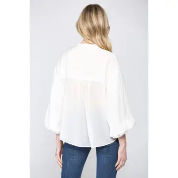 Puff Sleeve Button Down