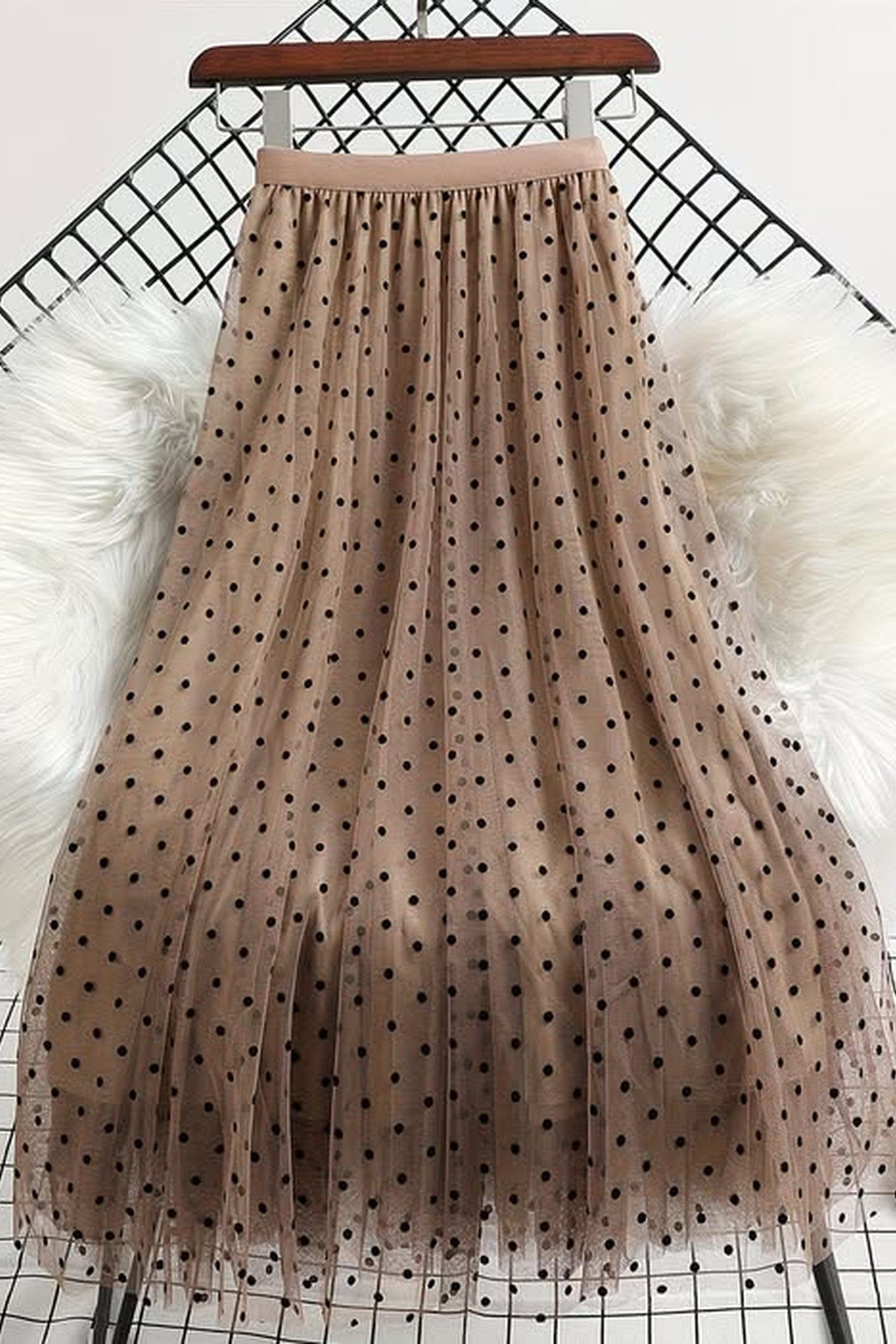 Mesh Dot Skirt