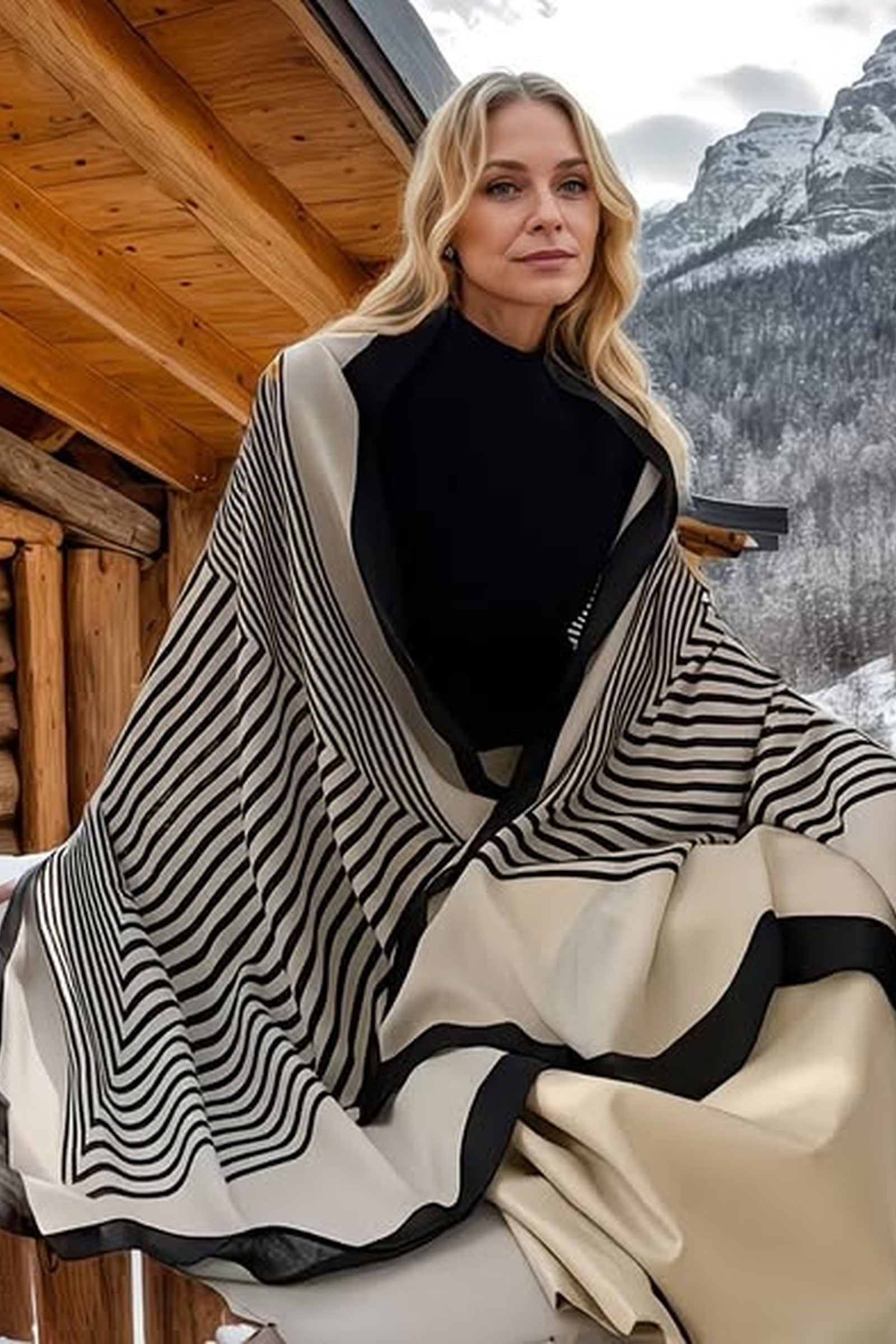 Silky Soft Stripe Scarf